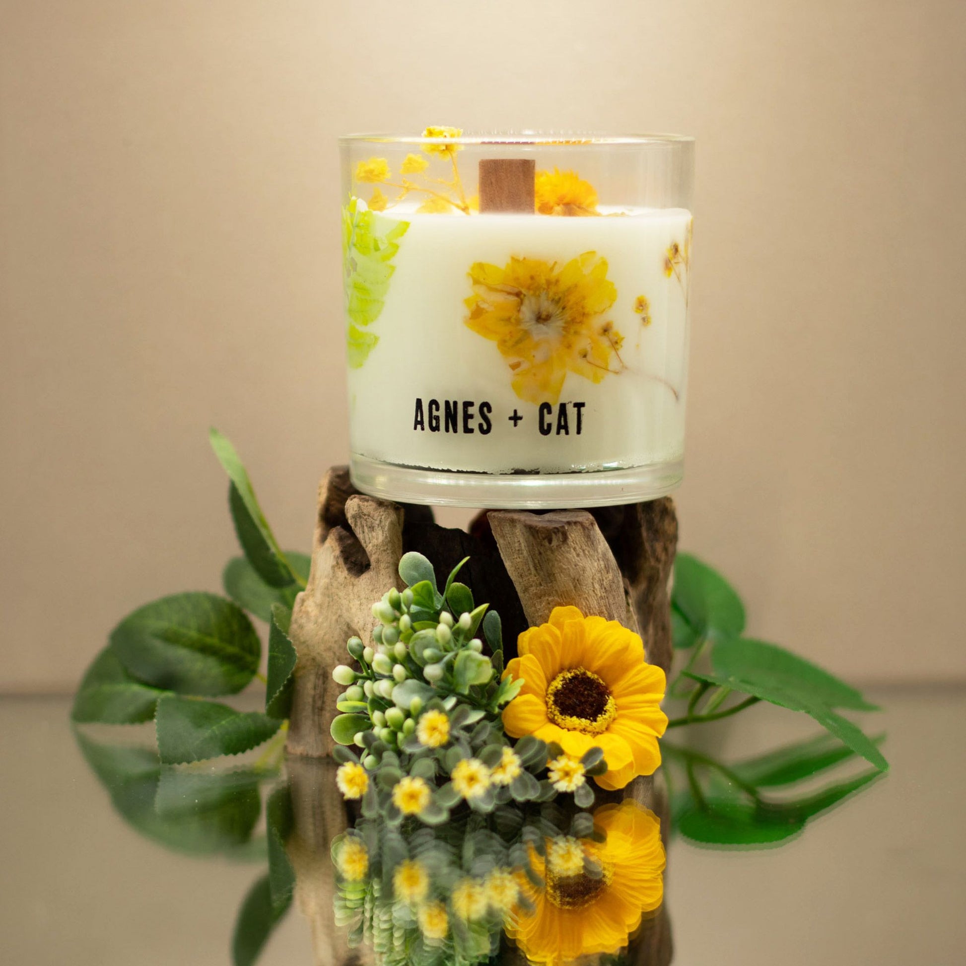 Agnes + Cat Botanical Soy Wax Candle - Rydal Oudh – packaging