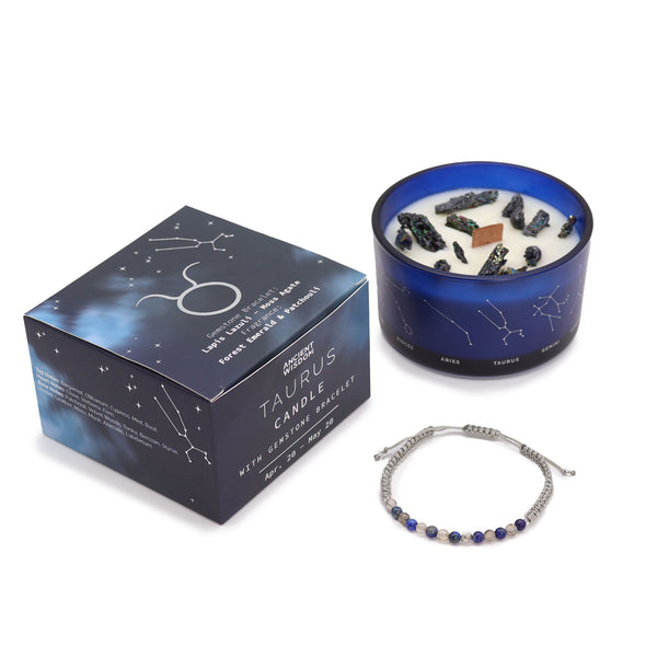 Taurus Zodiac Crystal Candle Set | Auro & Co