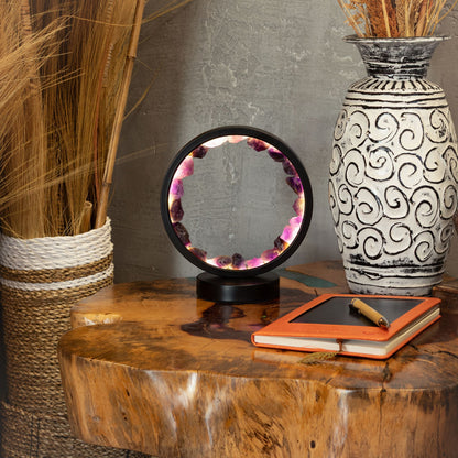 Zen Spirit Amethyst Gemstone Halo Lamp