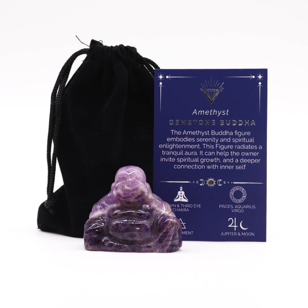 Gemstone Large Buddha - Amethyst | Auro & Co