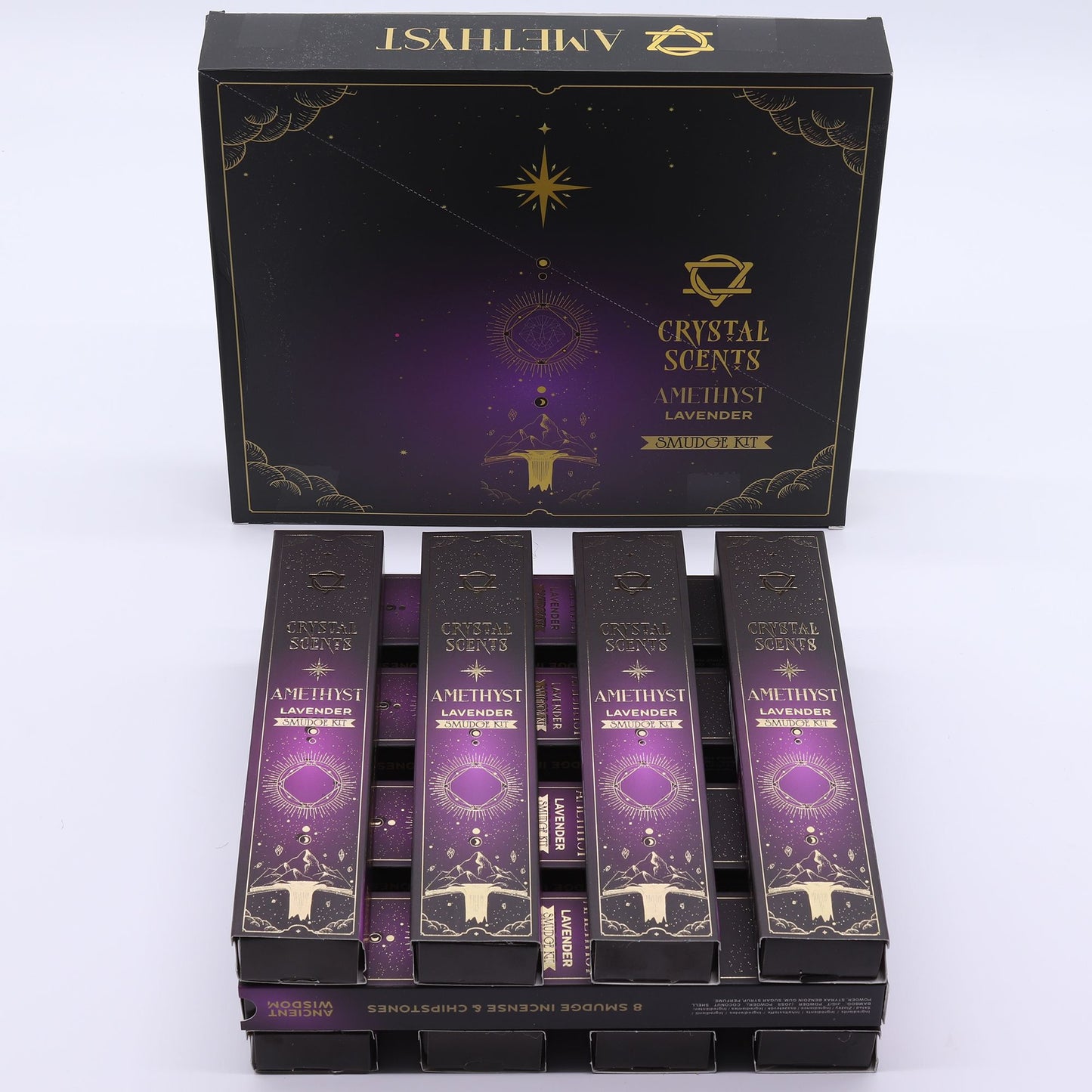 Amethyst Crystal Scents Smudge Incense - Lavender – packaging