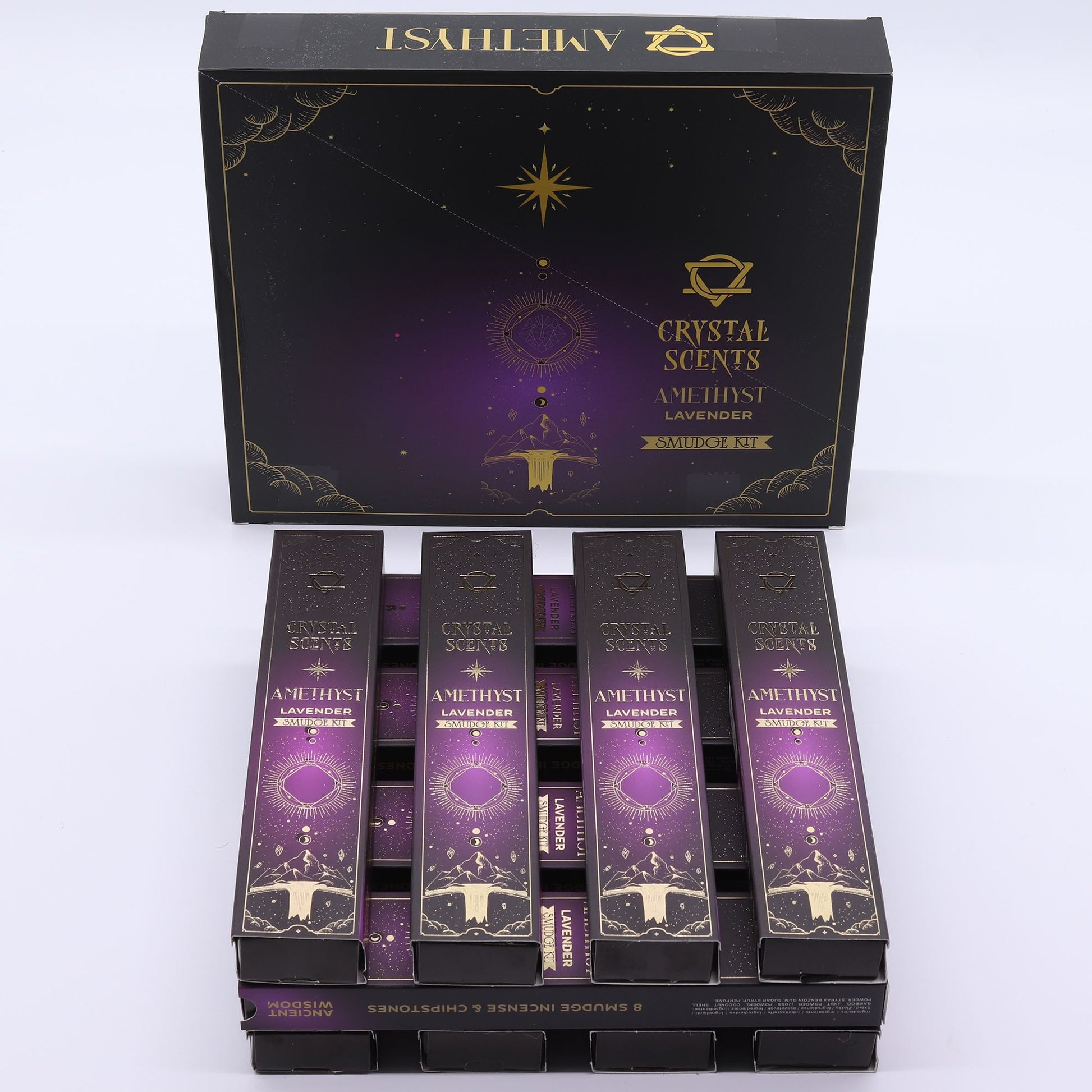 Amethyst Crystal Scents Smudge Incense - Lavender – packaging