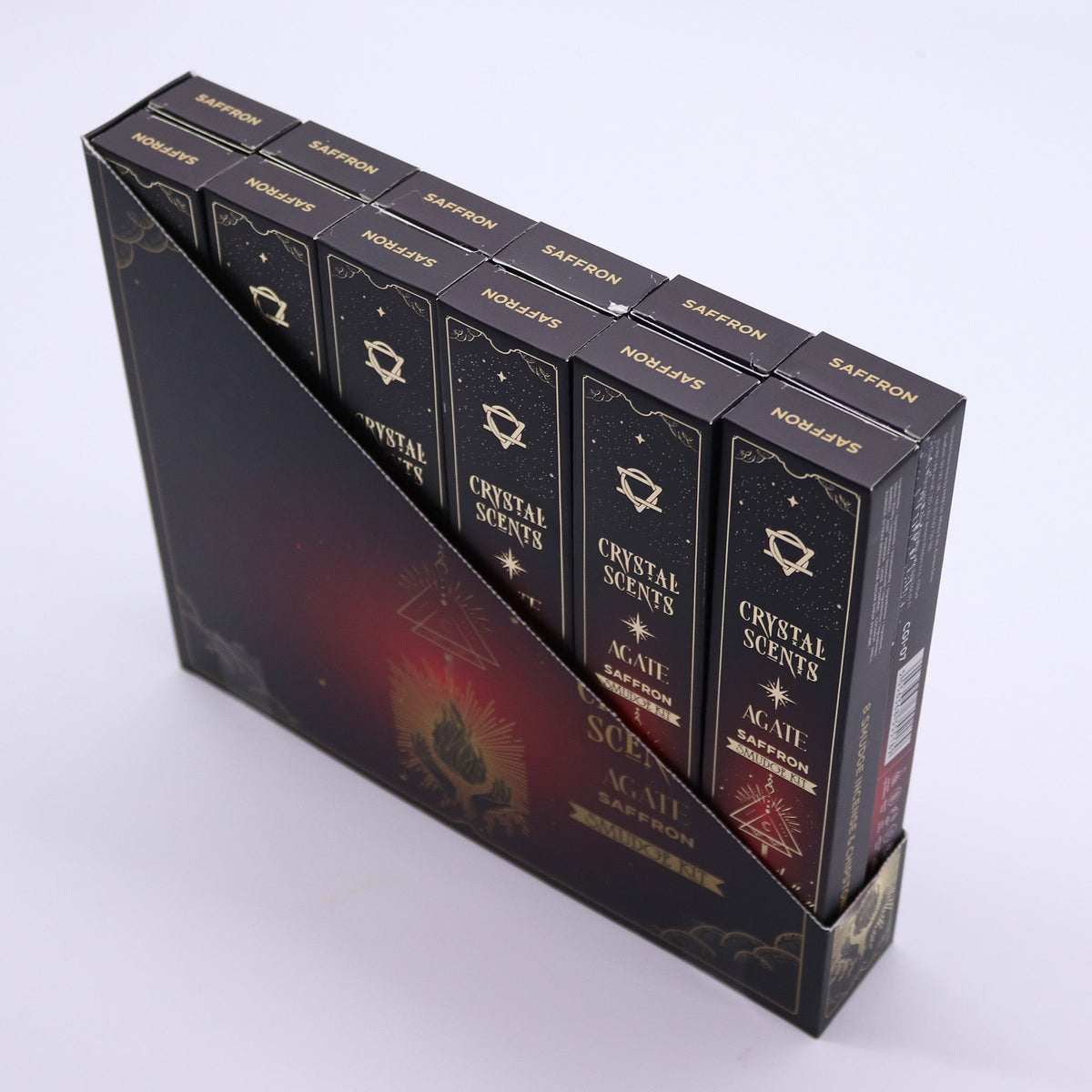 Saffron Red Agate Crystal Scents Smudge Incense