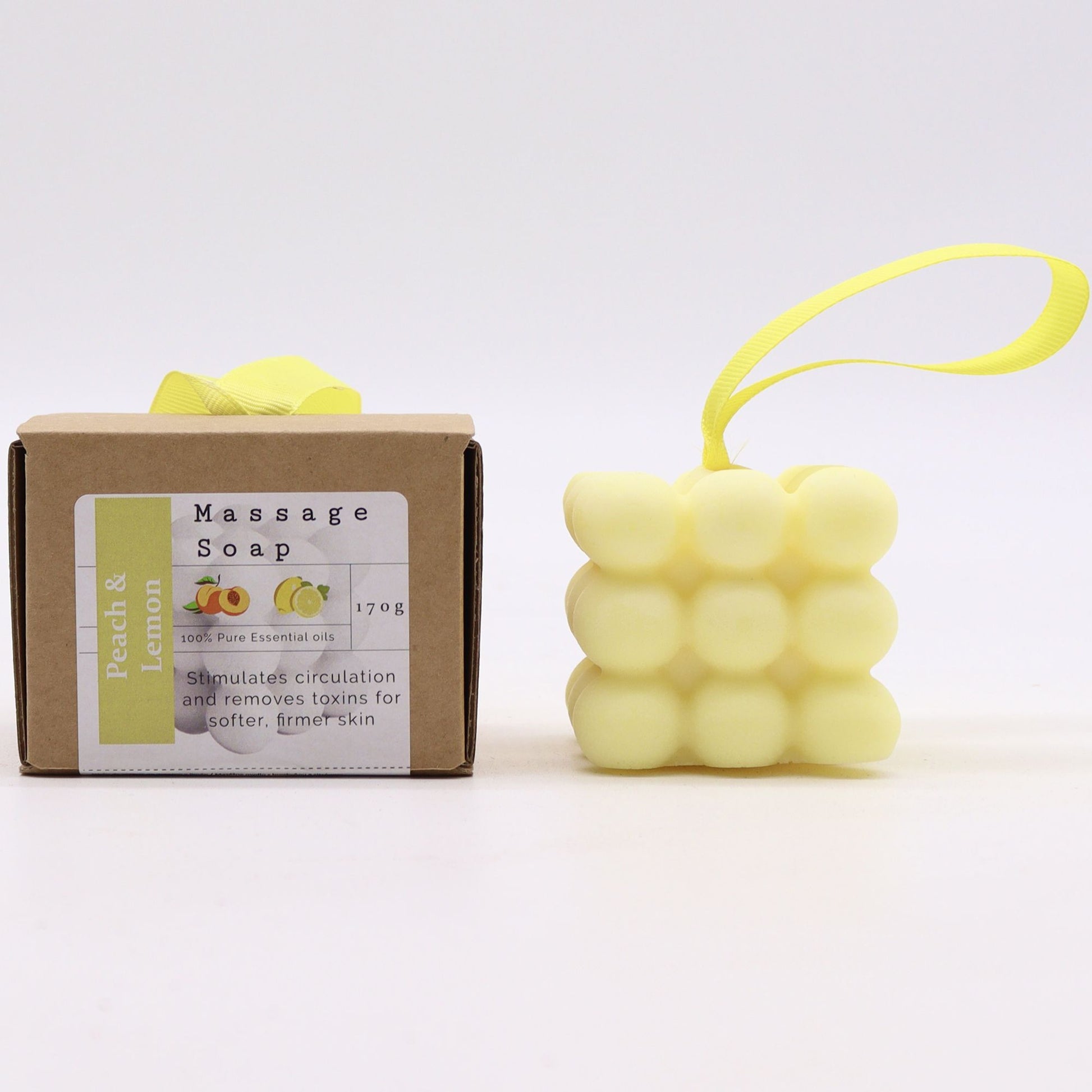 Boxed Single Massage Soaps - Peach & Lemon | Auro & Co