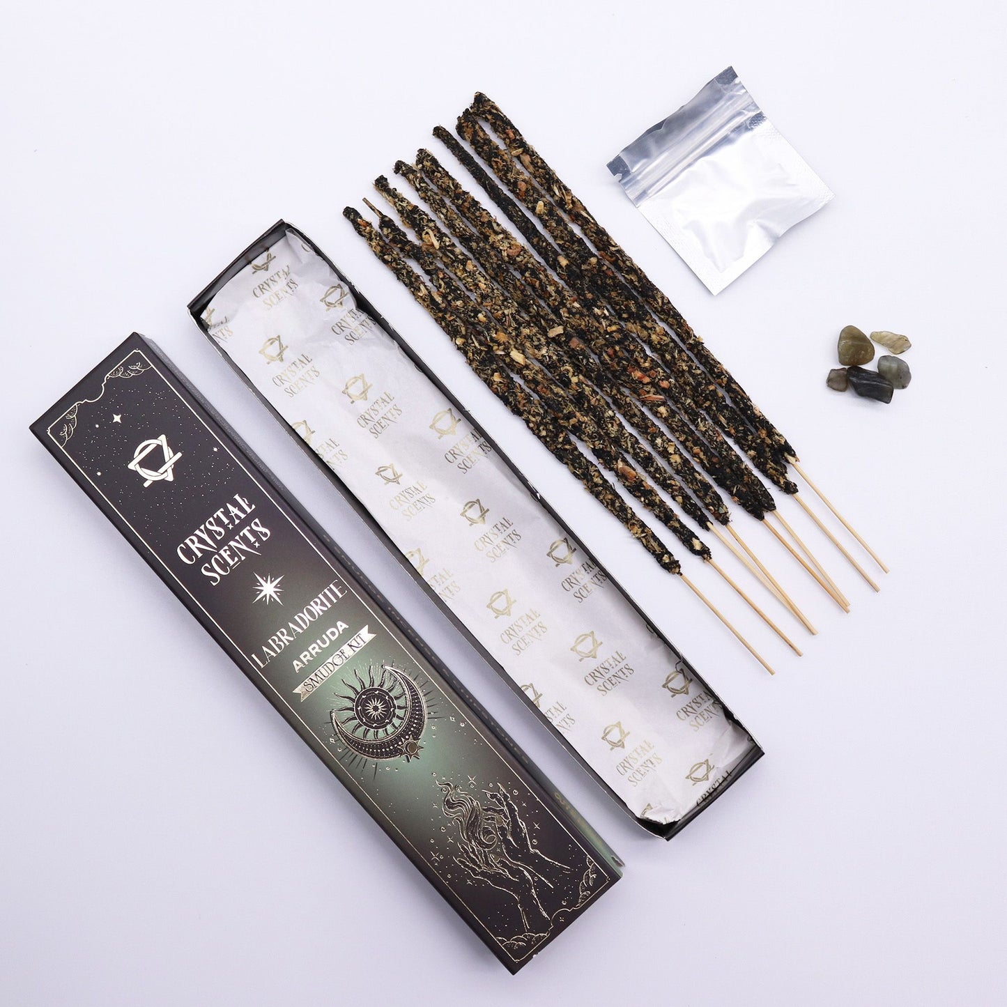 Labradorite Crystal Scents Smudge Incense - Arruda | Auro & Co