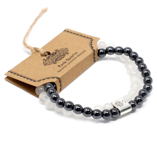 Magnetic Gemstone Bracelet - Rock Quartz | Auro & Co