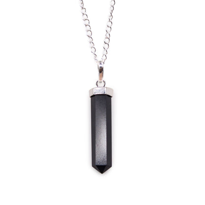Gemstone Classic Point Pendant - Black Agate | Auro & Co