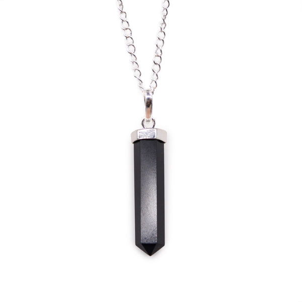 Gemstone Classic Point Pendant - Black Agate | Auro & Co