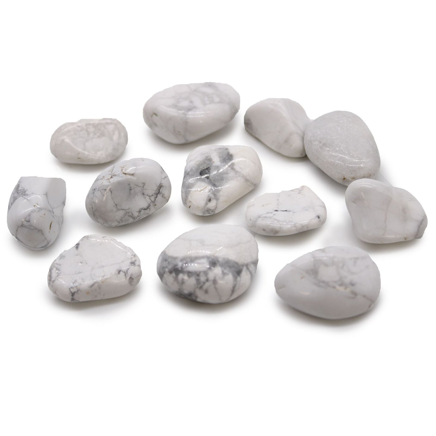 Medium African Tumble Stones - White Howlite - Magnesite | Auro & Co