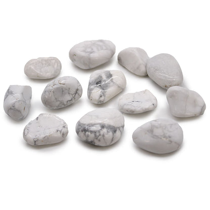 Medium African Tumble Stones - White Howlite - Magnesite | Auro & Co