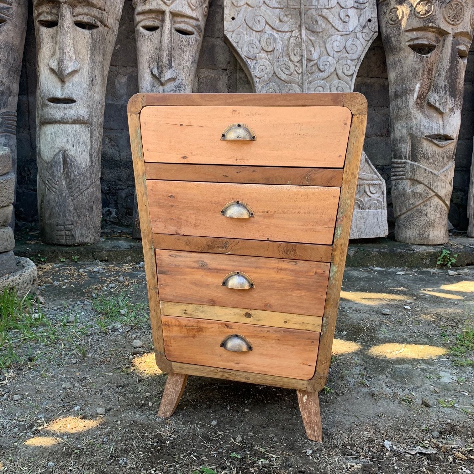 4 Draws Storage - Recycled Wood – detail view