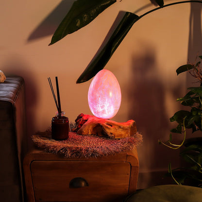 DriftGlow Lamp Crackle Fire Egg Shade - Orange – product image 10