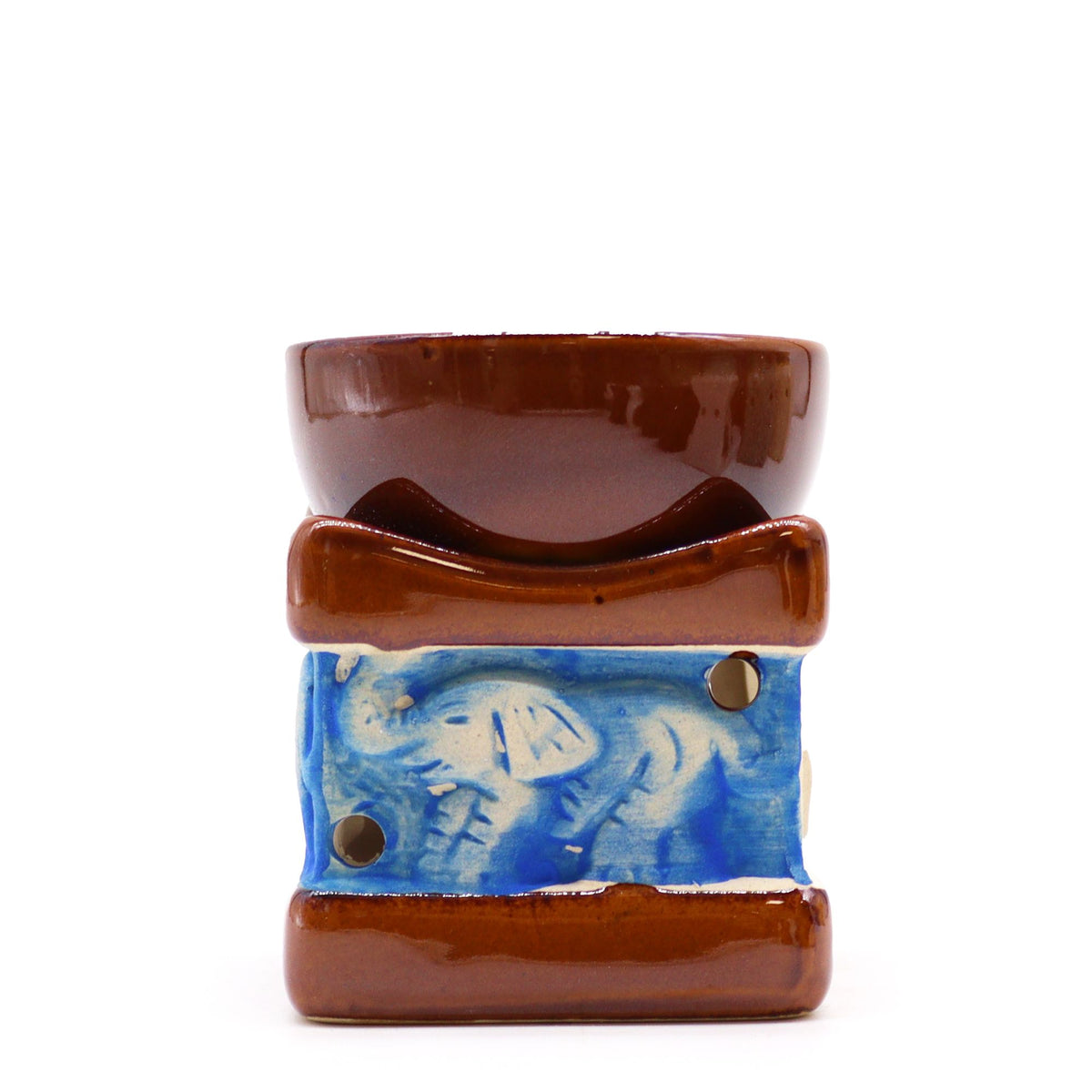 Classic Elephant Ceramic Oil Burner, Assorted Colours, 6cm