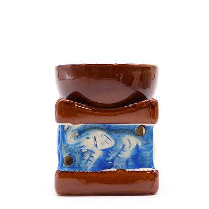Classic Elephant Ceramic Oil Burner, Assorted Colours, 6cm
