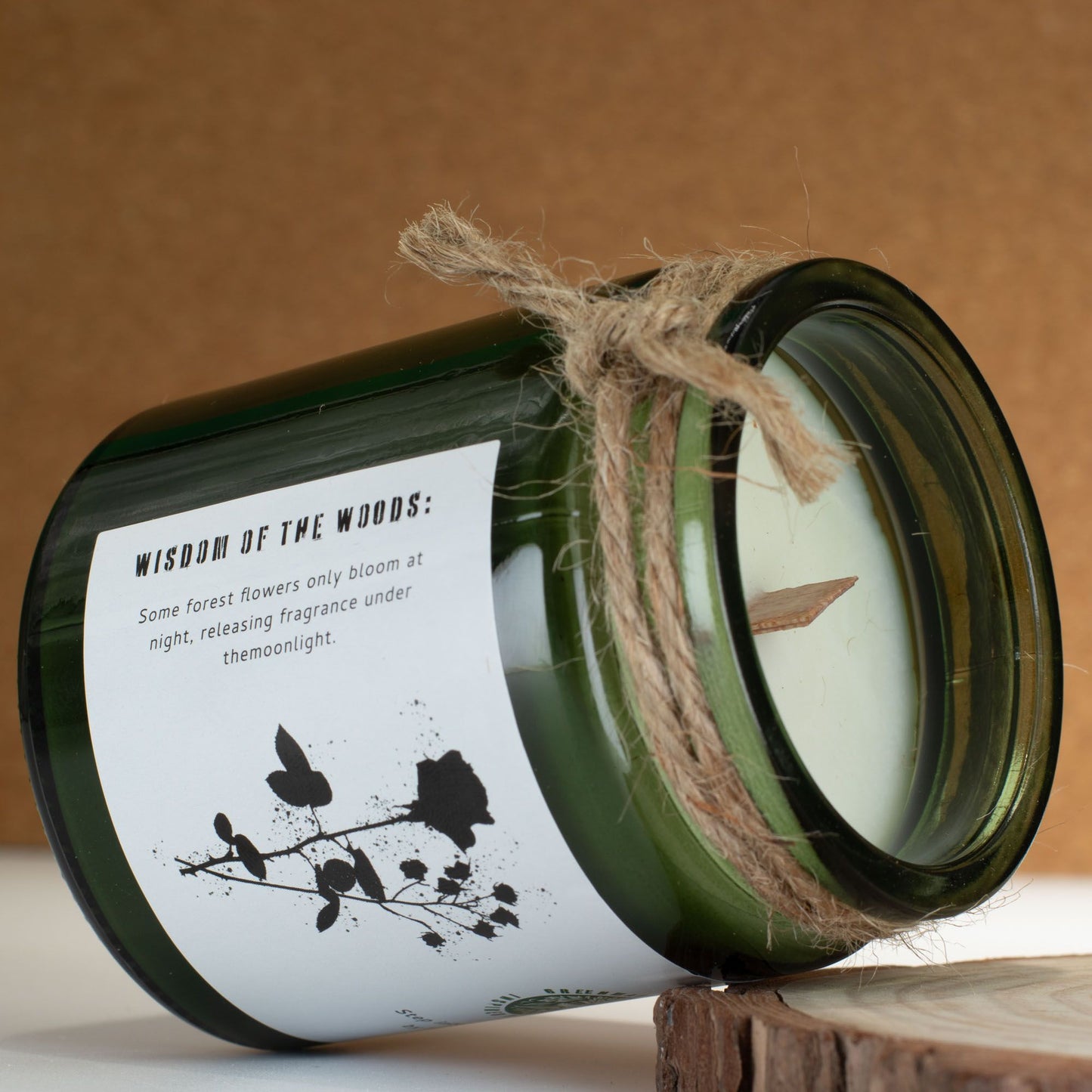 Greenman Woodwick Soy Candle - Midnight Rose – packaging