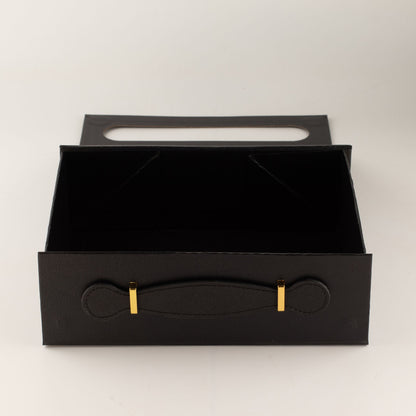 Flat Pack Gift Box - Medium Hamper (24x18.2x8cm) - Black