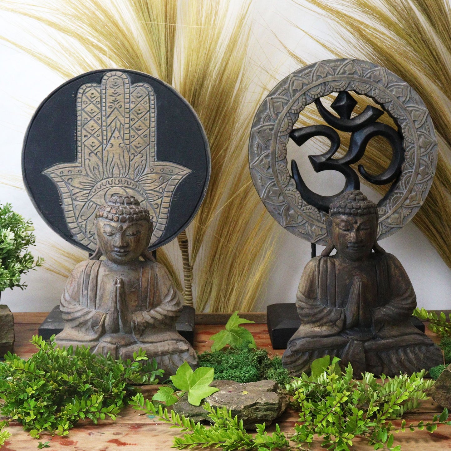 Buddha & Om Feng Shui Harmony Set – Grey & Black