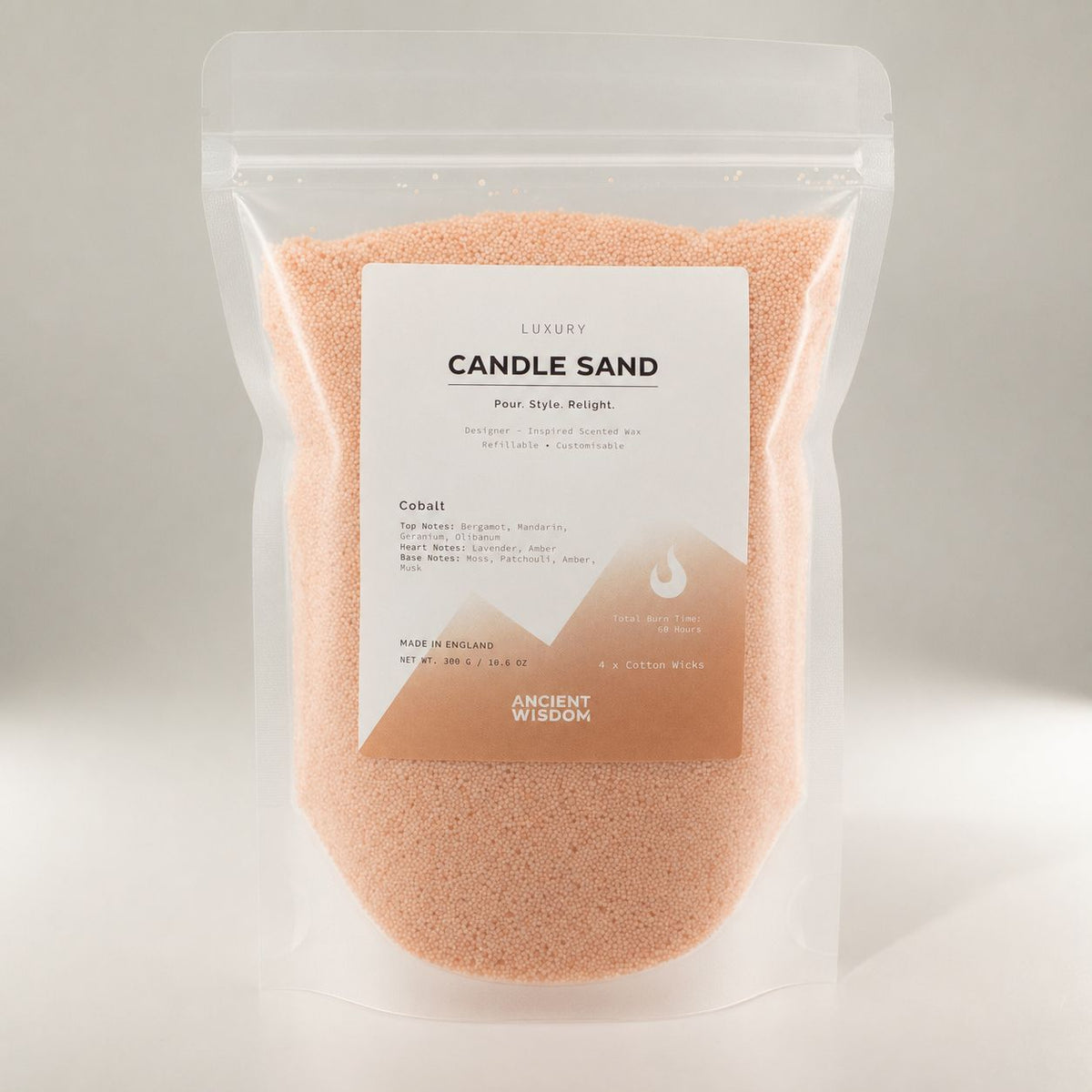 Cobalt Candle Sand - Taupe Orange, 300g