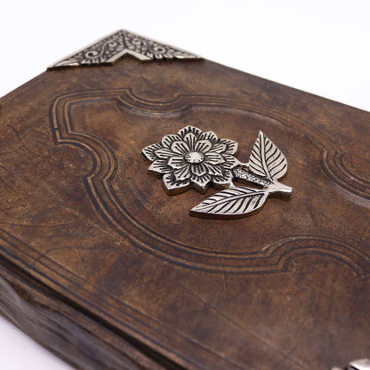 Heafty Red Tan Book - Zinc Rose Decor - 200 Deckle Edges Pages - 26x18cm – product image 5