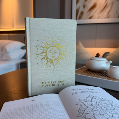 Ivory Gratitude Journal with Gold Lining - 120 pages - My Days are Full of Sun – product image 5
