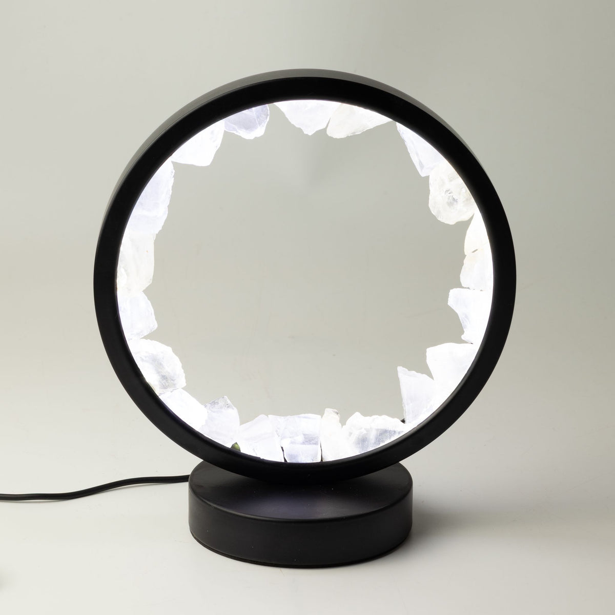 Zen Mind Clear Quartz Gemstone Halo Lamp