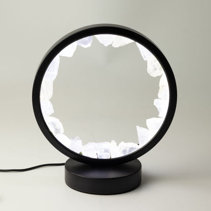 Zen Mind Clear Quartz Gemstone Halo Lamp