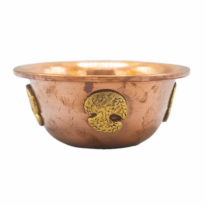 Tree of Life Copper Ritual Bowl, 12x5cm