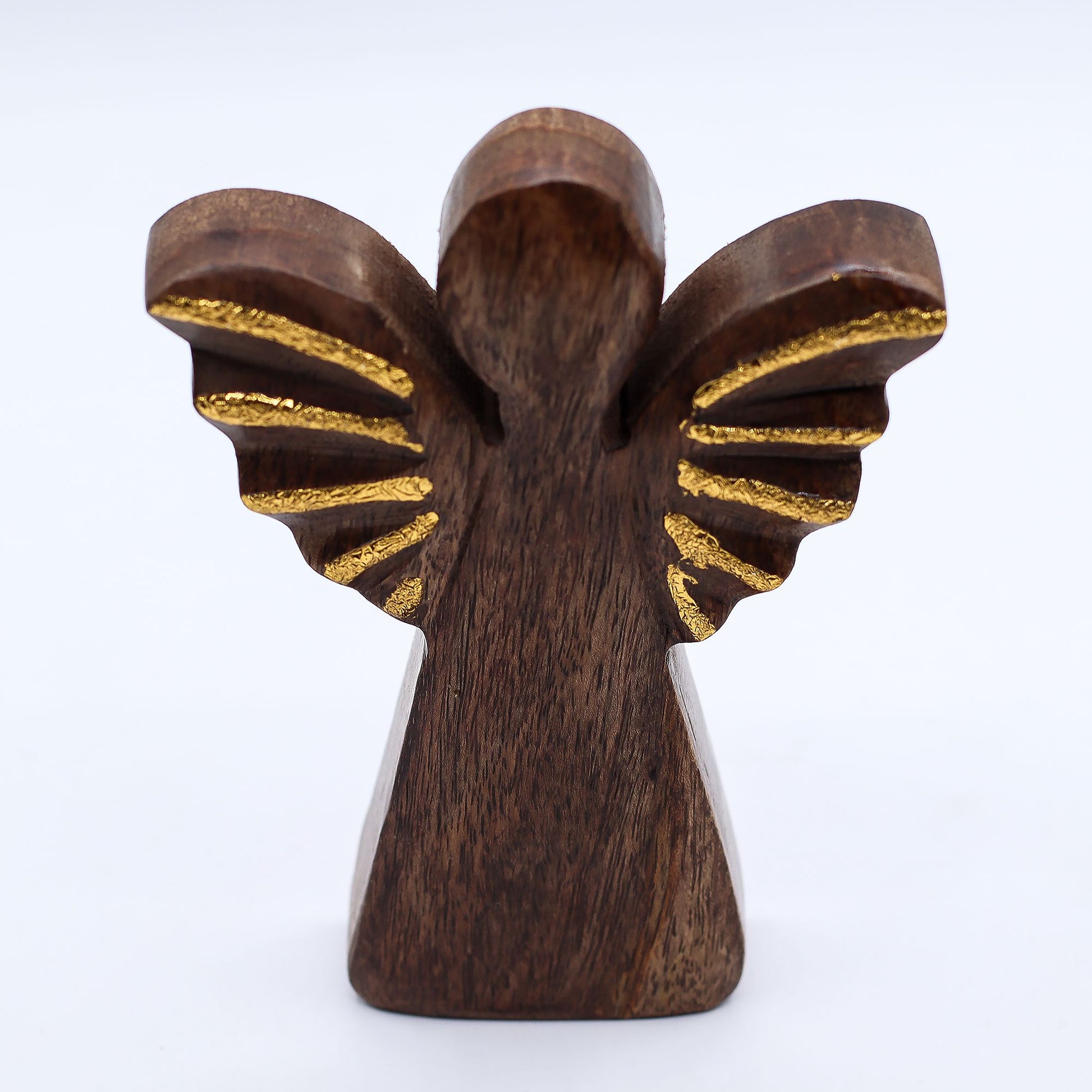 Medium Mango Wood Angel - Gold Decor – product image 6