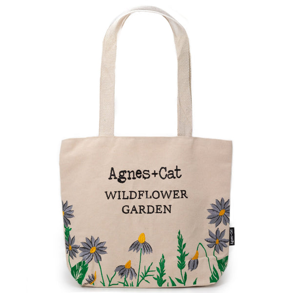 Purple Flowers Wildflower Garden Tote - Agnes + Cat