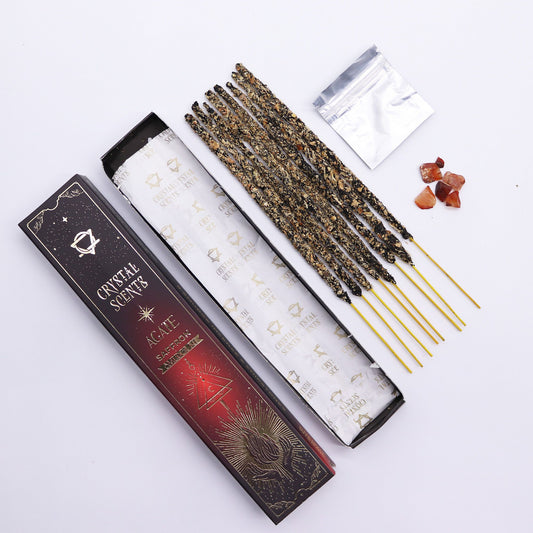Saffron Red Agate Crystal Scents Smudge Incense
