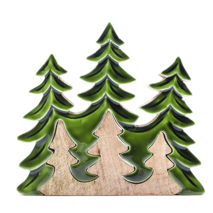 Lost in the Forrest - Three Trees 3D Wooden Decoration - 20x23cm