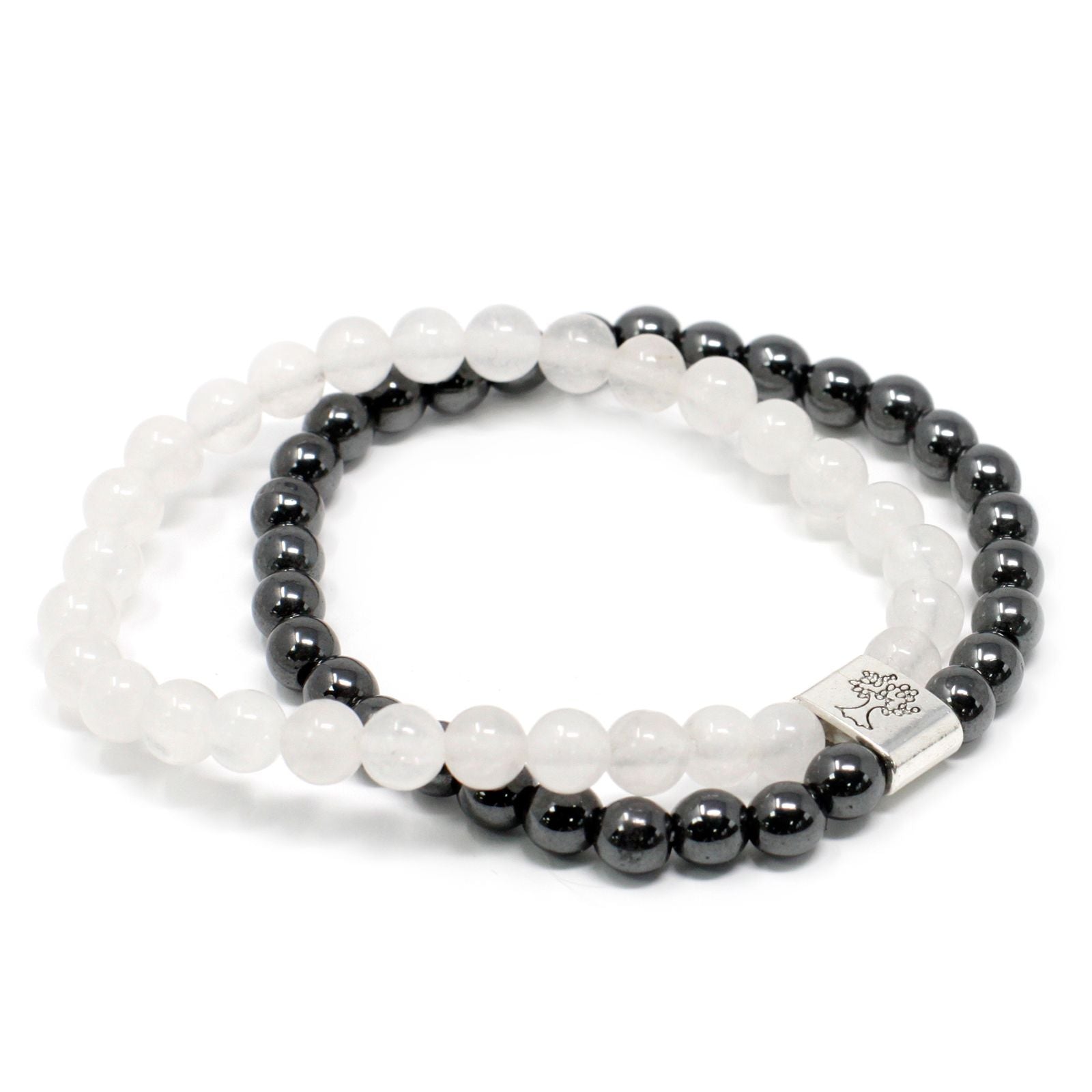 Magnetic Gemstone Bracelet - Rock Quartz – detail view