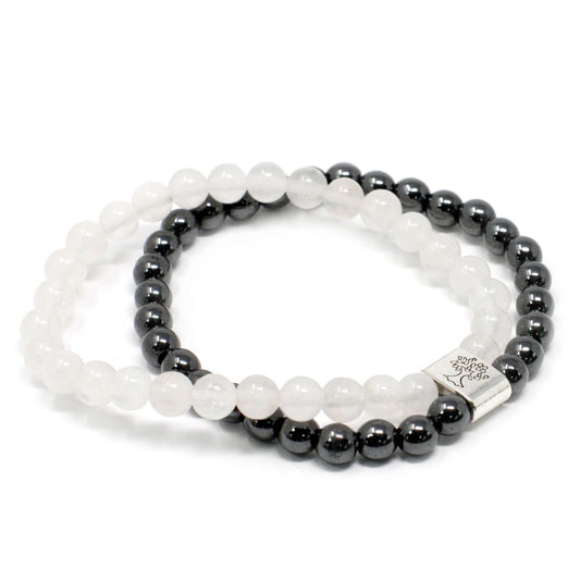 Magnetic Gemstone Bracelet - Rock Quartz – detail view