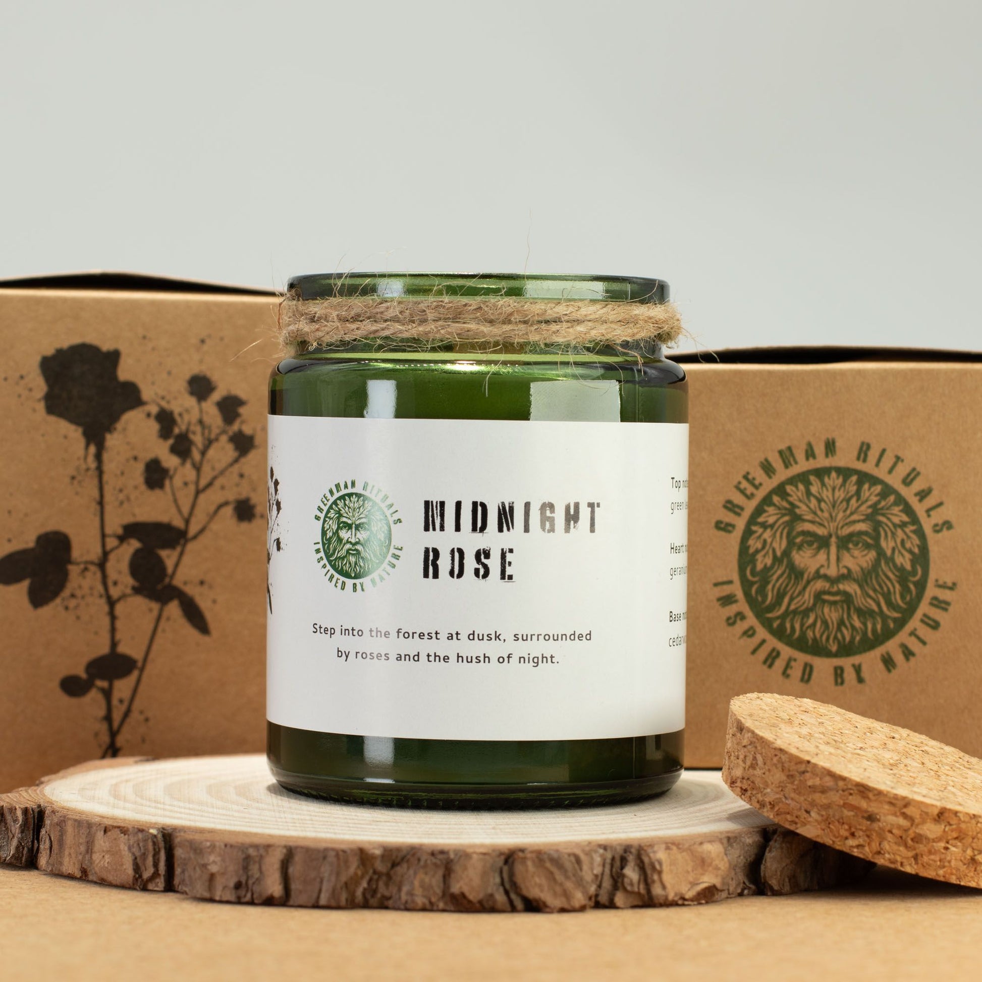 Greenman Woodwick Soy Candle - Midnight Rose – product image 5