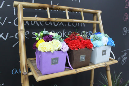 Soap Flower Bouquet - Lavender Rose & Carnation – lifestyle shot