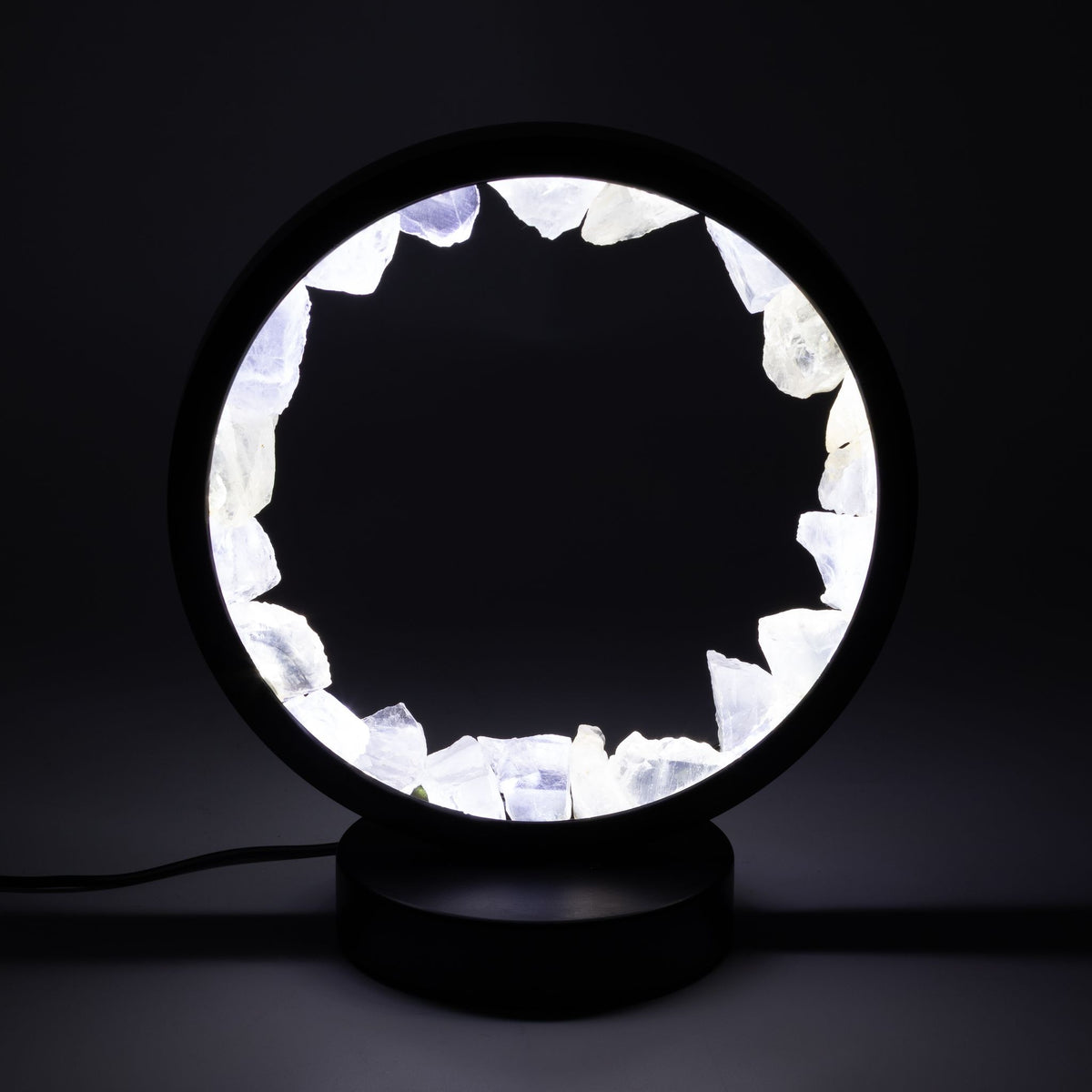 Zen Mind Clear Quartz Gemstone Halo Lamp
