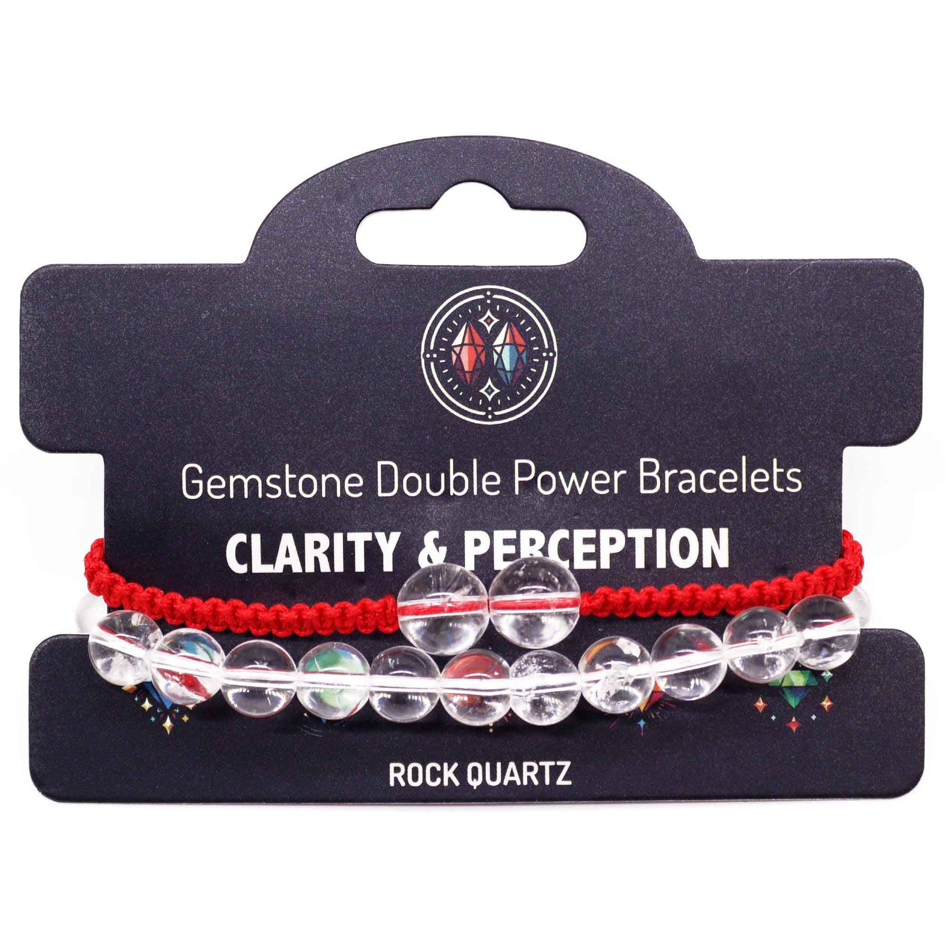 Gemstone Double Power Bracelets- Rock Quartz | Auro & Co