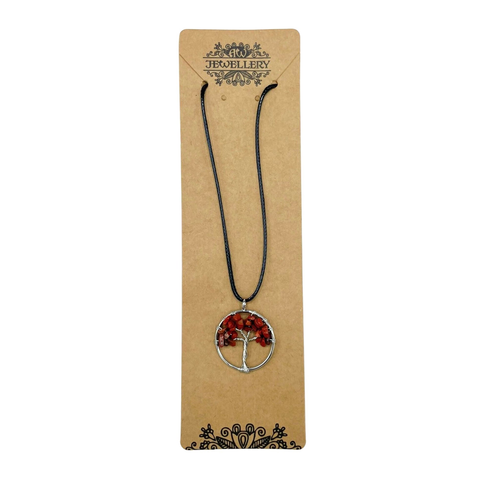 Tree of Life Pendant - Red Jasper – detail view