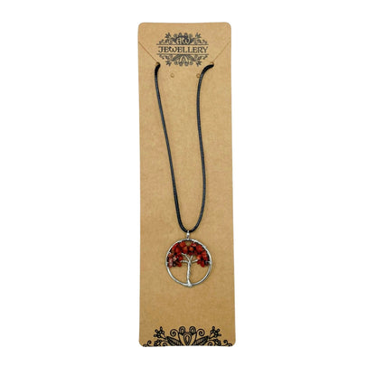 Tree of Life Pendant - Red Jasper – detail view