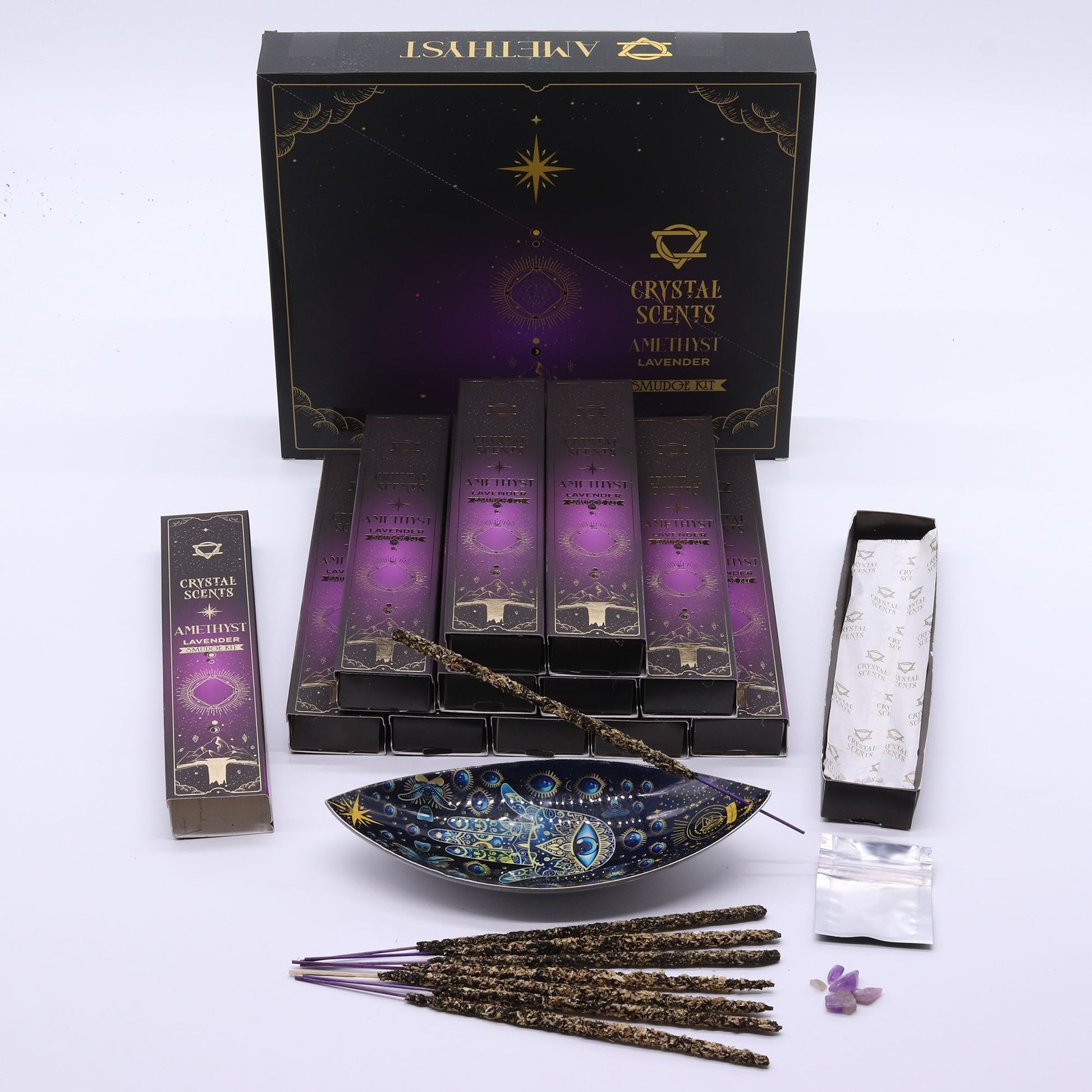 Amethyst Crystal Scents Smudge Incense - Lavender – detail view