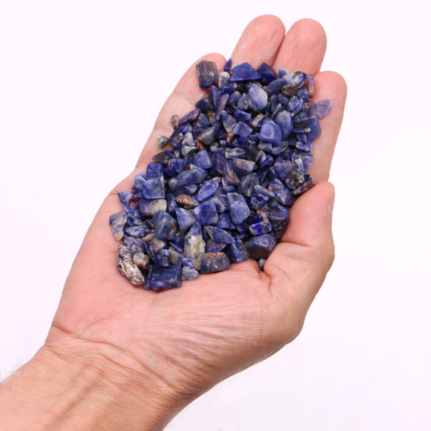 Sodalite Chips Gemstone Chips Bulk - 1KG – lifestyle shot
