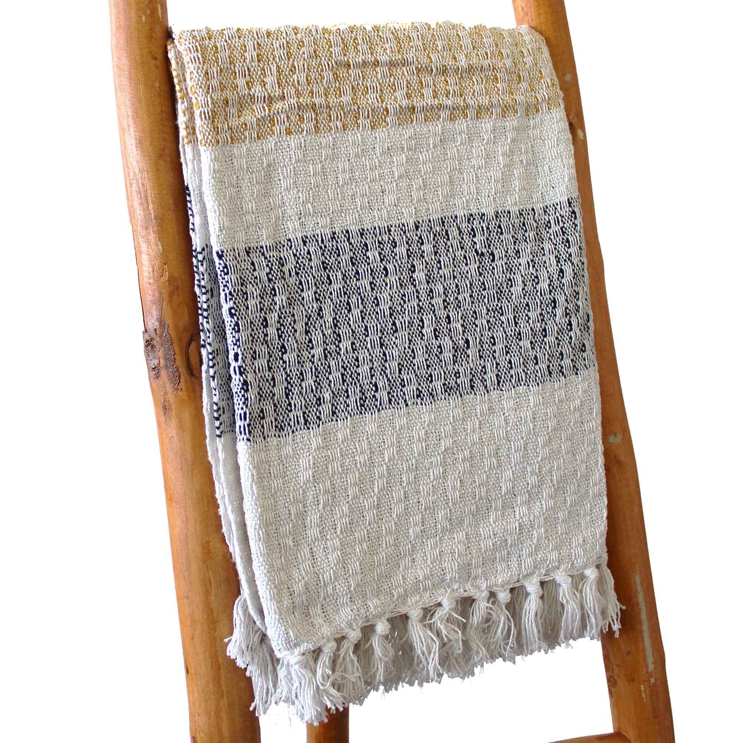 Sun-Soft Boho Layering Throw – Tasselled Edges