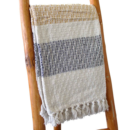 Sun-Soft Boho Layering Throw – Tasselled Edges