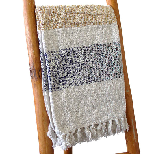 Sun-Soft Boho Layering Throw – Tasselled Edges