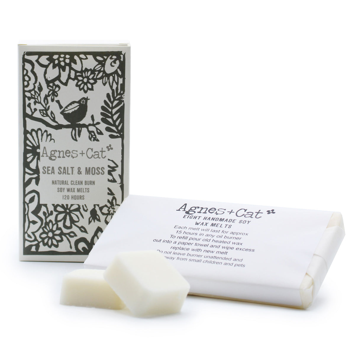 Sea Salt & Moss Wax Melts, Box of 8 - Agnes + Cat