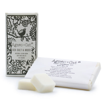 Sea Salt & Moss Wax Melts, Box of 8 - Agnes + Cat