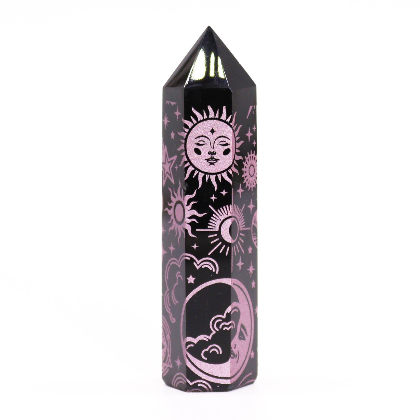 Black Obsidian Point - Mystic Story - Rose Pink | Auro & Co