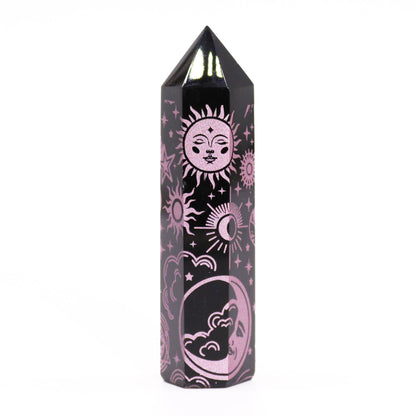 Black Obsidian Point - Mystic Story - Rose Pink | Auro & Co