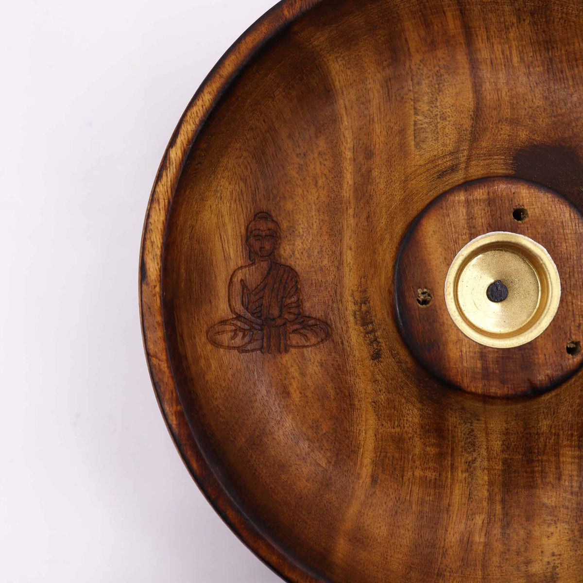 Buddha Mango Wood Incense Disc