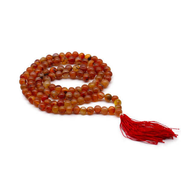 108 Bead Mala - Carnelian | Auro & Co